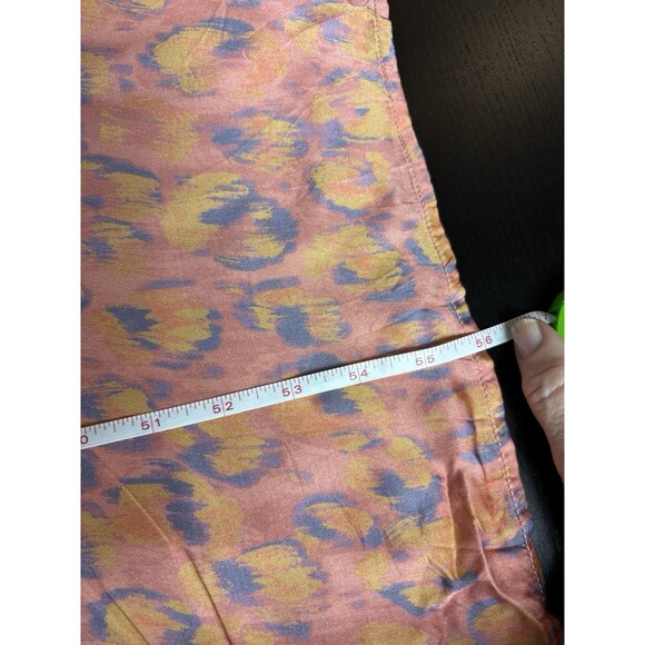 By Anthropologie Jumpsuit Pink Peach Print Size Large Cut Out Sleeveless Pockets - Picture 11 of 13